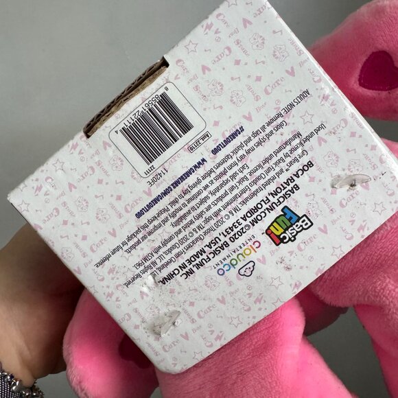 Care Bears Cheer Bear Plush Stuffed Animal Pink Rainbow Belly 2020 Basic Fun - Picture 4 of 6
